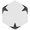 Stella Hex Nero 8-5/8"x 9-7/4" Ceramic Tile - Per Case of 25 Pieces - 11.50 Sq. Ft.
