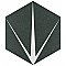 Trident Hex Nero  8-5/8" x 9-7/8" Porcelain Floor & Wall Tile - 25 Tiles Per Case - 11.5 Sq. Ft.