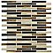 Rustica Brick Highlands 10-3/4" x 12-3/4" Porcelain Mosaic Tile -  Porcelain Mosaic Tile - Brown & Cream- Per Sheet - .95 Square Feet