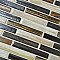 Rustica Brick Highlands 10-3/4" x 12-3/4" Porcelain Mosaic Tile -  Porcelain Mosaic Tile - Brown & Cream- Per Sheet - .95 Square Feet