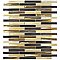 Rustica Brick Highlands 10-3/4" x 12-3/4" Porcelain Mosaic Tile -  Porcelain Mosaic Tile - Brown & Cream- Per Sheet - .95 Square Feet