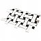 Metro Dog Bone Basket Weave Matte White/Gl Black Dot 10" x 10" Porcelain Mosaic Tile - Sold Per Case of 10 - 7.1 Sq. Ft.