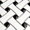 Metro Dog Bone Basket Weave Matte White/Gl Black Dot 10" x 10" Porcelain Mosaic Tile - Sold Per Case of 10 - 7.1 Sq. Ft.