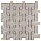 Metro Dog Bone Basket Weave Matte White/Gl Black Dot 10" x 10" Porcelain Mosaic Tile - Sold Per Case of 10 - 7.1 Sq. Ft.