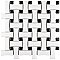 Metro Dog Bone Basket Weave Matte White/Gl Black Dot 10" x 10" Porcelain Mosaic Tile - Sold Per Case of 10 - 7.1 Sq. Ft.
