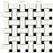 Metro Dog Bone Basket Weave Matte White/Gl Black Dot 10" x 10" Porcelain Mosaic Tile - Sold Per Case of 10 - 7.1 Sq. Ft.