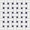 Metro Dog Bone Basket Weave White/Cobalt 10" x 10" Porcelain Mosaic Tile - Sold Per Case of 10 - 7.1 Sq. Ft.
