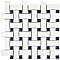 Metro Dog Bone Basket Weave White/Cobalt 10" x 10" Porcelain Mosaic Tile - Sold Per Case of 10 - 7.1 Sq. Ft.