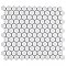 Metro Matte White 10-1/4" x 11-7/8" Hex Porcelain Mosaic Tile - Sold Per Case of 10 - 8.65 Square Feet