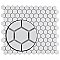 Metro Matte White 10-1/4" x 11-7/8" Hex Porcelain Mosaic Tile - Sold Per Case of 10 - 8.65 Square Feet