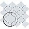 Metro Lantern Glossy White 9-1/2" x 10-3/4" Porcelain  Mosaic Tile - Sold Per Case of 10 - 7.26  Square Feet
