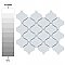 Metro Lantern Glossy White 9-1/2" x 10-3/4" Porcelain  Mosaic Tile - Sold Per Case of 10 - 7.26  Square Feet