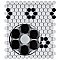 Metro Penny Satin 11-1/2" x 9-3/4" White with Flower Porcelain Mosaic Tile - Sold Per Case of 10 - 7.97 Square Feet