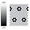 Metro Penny Satin 11-1/2" x 9-3/4" White with Flower Porcelain Mosaic Tile - Sold Per Case of 10 - 7.97 Square Feet