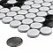 Metro Penny Satin 11-1/2" x 9-3/4" White with Flower Porcelain Mosaic Tile - Sold Per Case of 10 - 7.97 Square Feet