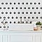 Metro Penny Satin 11-1/2" x 9-3/4" White with Flower Porcelain Mosaic Tile - Sold Per Case of 10 - 7.97 Square Feet