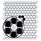 Metro Penny Matte 11-1/2" x 9-3/4" White with Black Flower Porcelain Mosaic Tile - Sold Per Case of 10 - 7.97 Square Feet