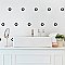 Metro Penny Matte 11-1/2" x 9-3/4" White with Black Flower Porcelain Mosaic Tile - Sold Per Case of 10 - 7.97 Square Feet