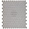 Metro Penny Matte 11-1/2" x 9-3/4" White with Black Flower Porcelain Mosaic Tile - Sold Per Case of 10 - 7.97 Square Feet