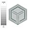 Odda Hex Decor Geo Porcelain Tile 5-7/8" x 6-3/4"  - Sold Per Case of 30 - 6.77 Sq Ft Per Case