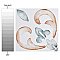 Saint Germain Chaud Deco Flore 5-3/4" x 5-3/4" Porcelain Floor & Wall Tile - 10.46 Sq. Ft - 44 Tiles Per Case