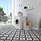 Renaissance Indigo Deco Frame 8" x 8" Porcelain Floor & Wall Tile - 14 Tiles Per Case - 6.3 Sq. Ft.