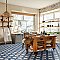 Renaissance Indigo Deco Mandorla 8" x 8" Porcelain Floor & Wall Tile - 14 Tiles Per Case - 6.3 Sq. Ft.