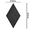 Rhombus Black 5-1/2" x 9-1/2" Porcelain Floor & Wall Tile - 60 Tiles Per Case - 11.4 Sq. Ft.