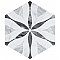 Classico Bardiglio Hexagon Flower 7" x 8" Porcelain Tile - Sold Per Case of 25 Tile - 7.67 Square Feet Per Case