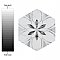 Classico Bardiglio Hex Dahlia Light 7" x 8" Porcelain Floor & Wall Tile - Per Case of 25 - 7.50 Sq. Ft.