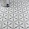 HexaTile -  Nature Matte Black & White 7" x 8" Porcelain Floor & Wall Tile - 35 Tiles Per Case - 10.5 Sq. Ft.