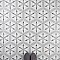 HexaTile -  Nature Matte Black & White 7" x 8" Porcelain Floor & Wall Tile - 35 Tiles Per Case - 10.5 Sq. Ft.