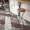 Heritage Hex Wine 7" x 8" Porcelain Floor & Wall Tile - 25 Tiles Per Case - 7.5 Sq. Ft.
