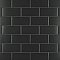 Piscina Brick Nero Brillo 4-3/4" x  9-5/8" Porcelain Floor & Wall Tile -34 Tiles Per Case - 11.22 Sq. Ft.