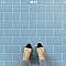 Piscina Brick Matte Blue 4-3/4" x 9-5/8" Porcelain Floor and Wall Tile - 34 Tiles Per Case - 11.22 Square Feet