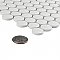 Gotham Penny Round Unglazed Porcelain Tile - Off-White - Per Case of 10 Sheets - 7.97 Square Feet