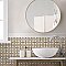 Llama Dog Bone Basketweave Noce/Calacatta Dot 10 in. x 10 in. Porcelain Mosaic Tile - 10 Tiles Per Case - 7.1 Square Feet