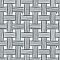 Llama Dog Bone Basketweave Silver Smoke/Calacatta Dot 10 in. x 10 in. Porcelain Mosaic Tile - 10 Tiles Per Case - 7.1 Square Feet