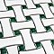 Metro Ion Dog Bone Basket Weave Emerald Dot with Matte White 10" x 10" Mosaic Floor & Wall Tile - 10 Tiles Per Case - 7.1 Sq. Ft.