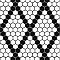 Metro 1" Hex M White w/M Black Diamond 10-1/4" x 11-7/8" Porcelain Mosaic Tile - Sold Per Case of 10 - 8.6 Sq. Ft.