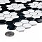 Metro 1" Hex M White w/M Bk Honeycomb 10-1/4" x 11-7/8" Porcelain Mosaic Tile - Sold Per Case of 10 - 8.6 Sq. Ft.