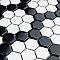 Metro 1" Hex M White w/M Bk Honeycomb 10-1/4" x 11-7/8" Porcelain Mosaic Tile - Sold Per Case of 10 - 8.6 Sq. Ft.