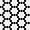 Metro 1" Hex M White w/M Bk Honeycomb 10-1/4" x 11-7/8" Porcelain Mosaic Tile - Sold Per Case of 10 - 8.6 Sq. Ft.