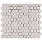 Metro 1" Hex M White w/M Bk Honeycomb 10-1/4" x 11-7/8" Porcelain Mosaic Tile - Sold Per Case of 10 - 8.6 Sq. Ft.