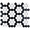 Metro 1" Hex M White w/M Bk Honeycomb 10-1/4" x 11-7/8" Porcelain Mosaic Tile - Sold Per Case of 10 - 8.6 Sq. Ft.