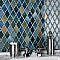 Hudson Kite Lagoon 10-1/8" x 11-3/4" Porcelain Mosaic Tile -10 Sheets Per Case -8.56 Sq. Ft.