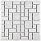 Academy White 11-7/8" x 11-7/8" Porcelain Mosaic Tile -10 Sheets Per Case -10 Sq. Ft.