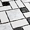 Academy White and Black 11-7/8" x 11-7/8" Porcelain Mosaic Tile -10 Sheets Per Case -10 Sq. Ft.