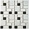 Academy White and Black 11-7/8" x 11-7/8" Porcelain Mosaic Tile -10 Sheets Per Case -10 Sq. Ft.