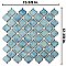 Hudson Tangier Marine 12-3/8" x 12-3/8" Porcelain Mosaic Tile -10 Sheets Per Case -11 Sq. Ft.